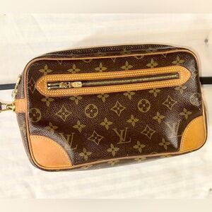 Pre-Owned Louis Vuitton Vintage Monogram Canvas Marly Dragonne GM Clutch